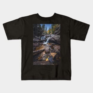 Lower Chasm Falls in Autumn Kids T-Shirt